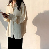 Women Breathable Designer Chiffon Shirts Womens Loose Elegant All-match Chic Stylish Daily Shirt Ladies Streetwear