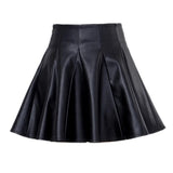 Women Black Pu Leather Skirt 2023 Fashion Casual Mini Skirts Y2k Female Korean Style High Waist Short Skirt Winter Solid