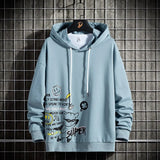 and Autumn New Long Sleeve Men Hooded Sweatshirt Tide Brand Fashion Korean Casual Loose Round Neck Long Sleeve Hoodie