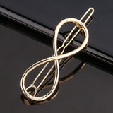 Metal Love Heart Hair Clip Elegant Star Round Barrette for Women Girls Sweet Hairpins Barrettes Hair