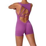 Zingj Honey Peach Hip Yoga Pants Tight Speed Dry Fitness Pants Female Training Dance Sports Yoga Jumpsuit-Outfit