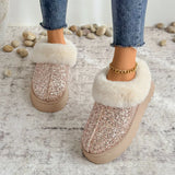 Winter New Fur Integrated Large-Size Fashion Thick Bottom Snow Boots Northeast Thick Cotton Shoes Short
