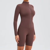 Zingj Long Sleeve Joined Suit Dance Fitness Sports Joined Suit Belly Tight Yoga Suit 51002-Outfit