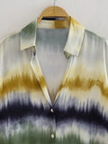 Women Shirts And Blouses Tie Dye Button Up Shirt Women Loose Summer Fashion Woman Blouse 2023 Streetwear Long Sleeve