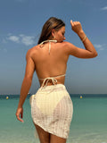 2024 Solid Color Sexy New Three-Piece Mesh Three-Piece Set Swimsuit Swimsuit