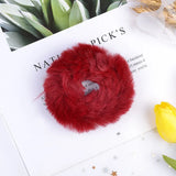 New Winter Plush Scrunchies Women Girls Imitation Mink Elastic Hair Rubber Bands Accessories Tie Hair Ring Holder
