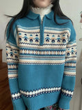 Half Zip Christmas Knit Pullover- Outfit