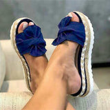 Summer Fashion Sandals Shoes Women Bow Summer Sandals Slipper Indoor Outdoor Flip-flops Beach Shoes Female