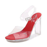 Zingj New Korean Version Of The Runway Show Model Shoes Flat Heel Sexy Black Waterproof Table 11CM High Heel Sandal Female