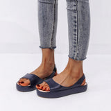 Sandals Women's New 2025 Summer Size Flat Bottom Low Heel Fish Mouth Fashion Thick-Soled Women's