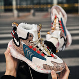 Winter Keep Warm Running Shoes Men Comfortable Trendy Sport Shoes Non-Slip Plush Sneakers Male Walking cotton-padd
