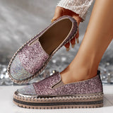 Ladies Casual Shoes Fashion Low-Top Shoes 2025 Spring And Autumn New Water Drilling Set Foot Single