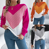 Wind Real Autumn And Winter Casual Stample Lantern Sleeve Sweater Women's