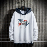 and Autumn New Long Sleeve Men Hooded Sweatshirt Tide Brand Fashion Korean Casual Loose Round Neck Long Sleeve Hoodie