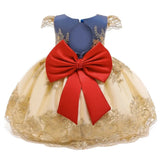 Dress Lace Pageant Frock Prom Gown Flower Beading Princess Dress 1-10Y Kids Clothing Elegant Children Birthday Party