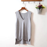 V Neck Sweater Knitted Sweater Women Sweaters Pullovers Autumn Winter FashionBasic Shirt Fitness Female Clothing