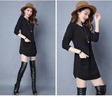 Zingj Korean Version Of The Long Round Collar Long Sleeve Slim Sleeve Knit Bottom Shirt Autumn And Winter New Pure Color Sweater Female Tide-Outfit