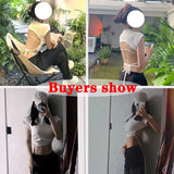 Sexy Backless Crop Tops Women 2022 Summer Fashion Bandage White T-shirts Woman Korean Short Sleeve Cropped Tee Hot