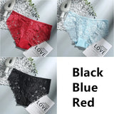 Sexy Low Waist Women's Underwear Lace Plus Size Seamless Panties Breathable Lingerie Female Briefs Solid Hollow