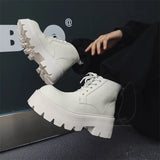 Zingj Boots Men In Autumn And Winter Increased Tooling Locomotive Wind Super Fire Leather Boots Big Head Advanced Sense Ankle Boots