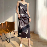 And Summer New Women's Satin Silk French Style Sexy Fashion Invisible Zipper Design Refreshing Breathable Suspender