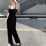 Women Summer Elegant Bodycon Jumpsuit Ladies Slim Party Club Sexy Party Clothing Wide Leg Long Overalls