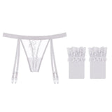 Zingj Thin Yarn Sentiment Embroidered Sling Stockings Hot Legs Show Thin Black Silk Long T Pants Garter 2072-Outfit