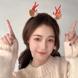 Women Girls Cartoon Christmas Antlers Hairpins New Year Sweet Hair Decorate Barrettes Hair Clips Novelty Hair