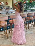 Tube Ruffles Fringe Midi Dress-Outfit