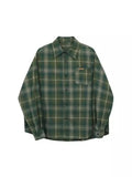 Zingj Brand Two-Color Hair Grinding Plaid Shirt Men And Women Spring Retro Loose Casual Long-Sleeved Shirt Matching