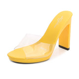 Zingj New Korean Version Of The Runway Show Model Shoes Fine Heel Sexy Black Waterproof Table 11CM High Heel Sandal Female