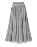 Summer Extra Large Fat Chiffon Pleated Beach Culottes