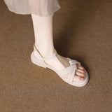 Zi Yan- -2025 Summer New Soft Bottom Simple Sandals Women Not Tired Feet Small Fragrant Wind Comfortable One Word With