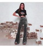 Trousers High Waist Casual Wide-leg