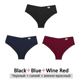 3PCS/Set Cotton Brazilian Panties Woman 2021 Female Panties Lingerie Sexy Thongs Woman Brazilian Pantys Plus Size