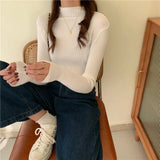 Winter Knitted Sweater Women 2021 Autumn Winter Korean Turtleneck Long Sleeve Pullover Female Jumper Green