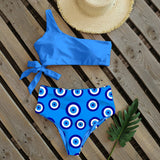Bikinis Women 2021 New One Shoulder Swimwear High Waist Swimsuit Bandage Bathing Suits Beach Wear Biquini