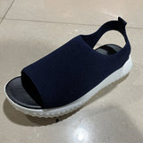 The Summer Of 2024, New Women's Shoes Are Woven In Breathable Solid Color Ladies' Sandals, Fish Mouth, Flat Heel And Beach Low-Top Women's