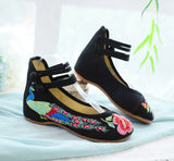 Zingj He Clothes With Embroidered Cloth Shoes Wedding Shoes Shallow Mouth Low Heel Spring And Autumn Women Single Shoes Dance