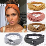 Headband Cross Top Knot Elastic Hair Bands Soft Solid Color Girls Hairband Hair Accessories Twisted Knotted
