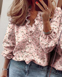 Women's Urban Leisure Long Sleeve Ruffle