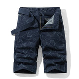Summer New Men's Camouflage Cotton Zipper Casual Pocket Regular Five-Point Pants Military Cargo Plus Size