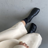 Boots Martin Boots Female British Wind Spring And Autumn Single Boots 2025 New Square Head Flat Bottom Show Thin Chelsea Ankle