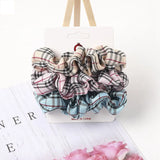Silk Scrunchies Print Leopard Scrunchie Set Elastic Hair Bands Solid Color Fashion Headwear Women Hair Accessories