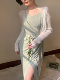 Women Satin Sexy Elegant Halter Dress Party Female Summer Backless Clothing