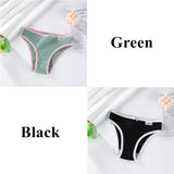 Women's Cotton Panties Soft Striped Patchwork Women Underpants Solid Girls Briefs Sexy Female Lingerie Comfort