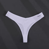 Cotton G-string Women's Panties Sexy Cherry Embroidery Women's Underwear Solid Color Pantys Female Underpants