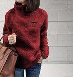 Sweaters Pullover Women's Fashion Zipper Turtleneck