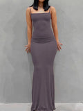 Strap Bodycon Rib Maxi Dress- Outfit