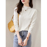 High Collar Knitting Bottom Shirt Female Autumn Winter Korean Version Of Foreign Style Inside The Loose Sweater To